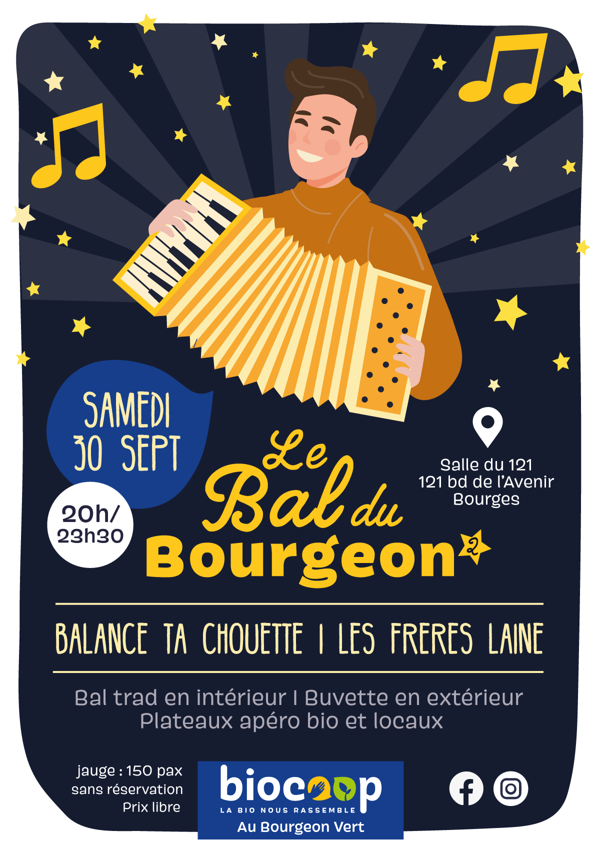 Venez danser et festoyer au 2ème Bal (trad) du Bourgeon !