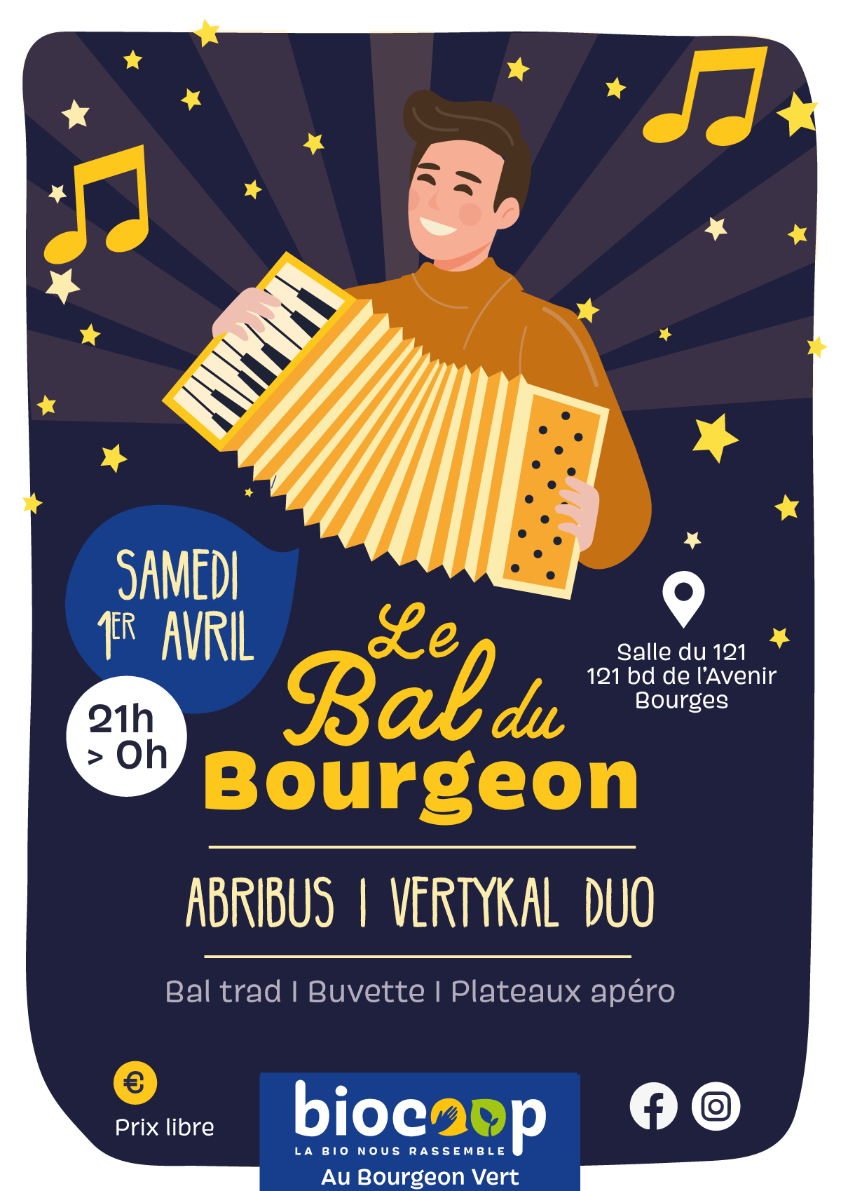 Venez danser et festoyer au 1er Bal (trad) du Bourgeon !