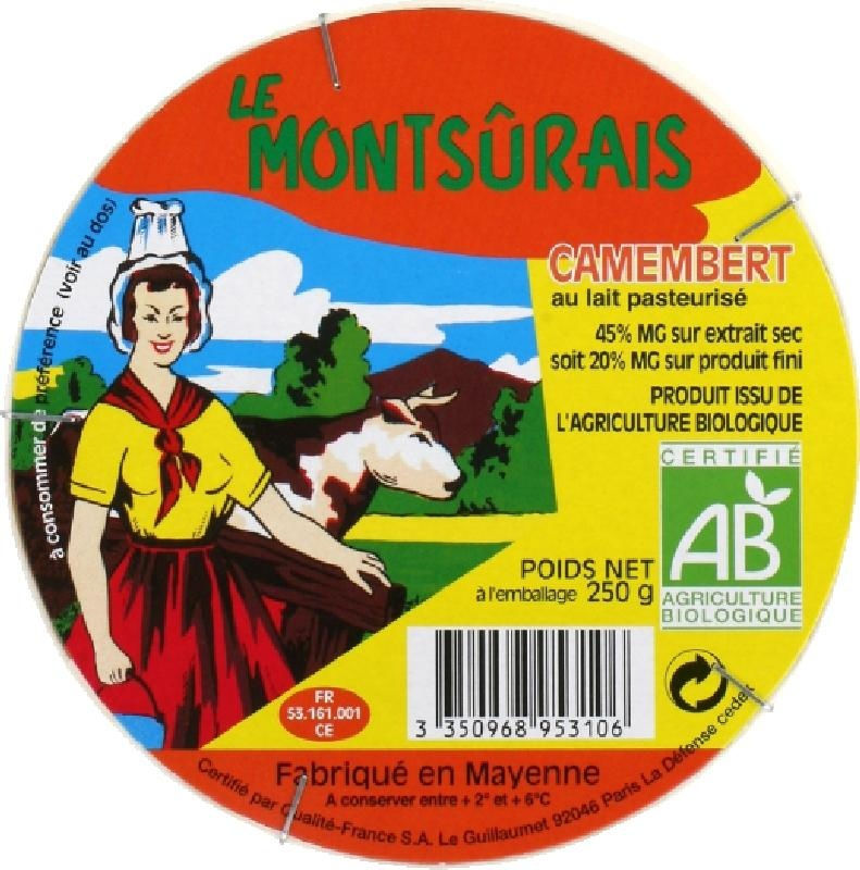 Camembert Le Montsûrais 250g