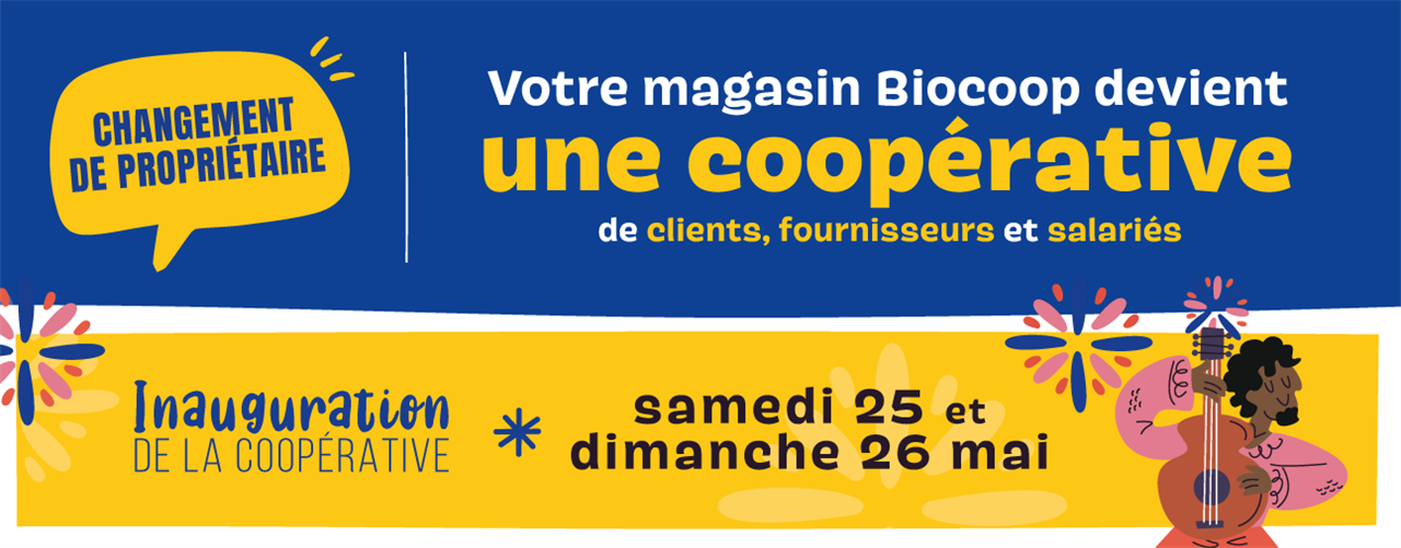 ANNONCE REPRISE MAGASIN ET INAUGURATION