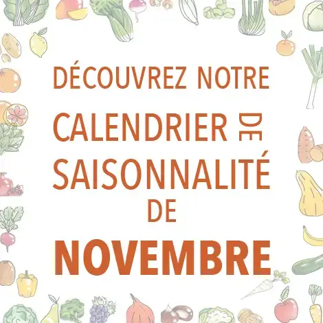 Découvrez notre calendrier de saisonnalité de Novembre 2023 ! Découvrez notre calendrier de saisonnalité de Novembre 2023 !