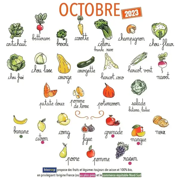 Calendrier de saisonnalité : Octobre est là !