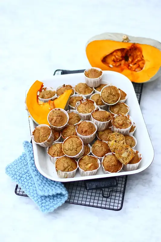 Minis muffins à la courge Bleue de Hongrie